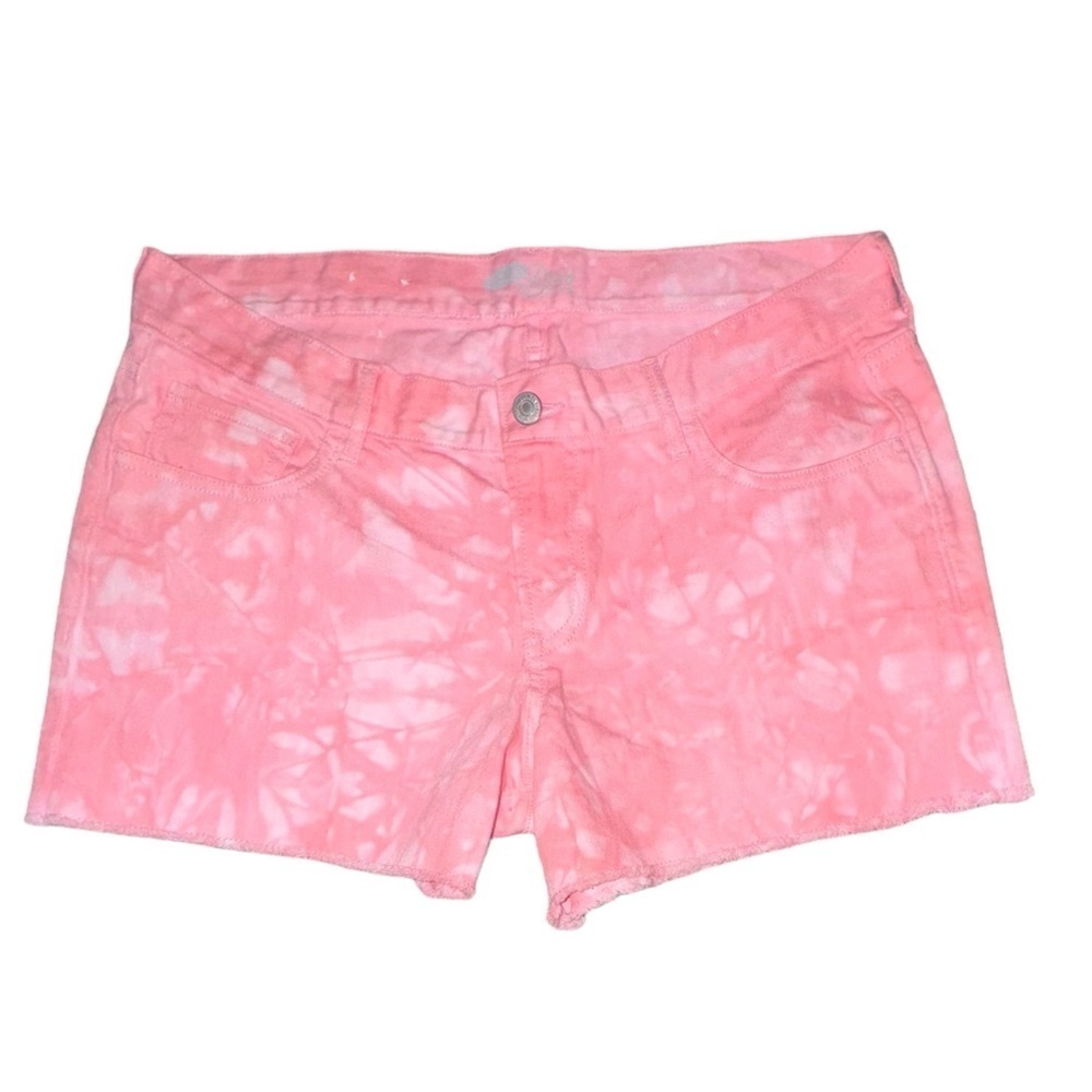 NWOT Old Navy Womens Size 12 The Diva Pink Tie Dye Shorts Cut Offs Frayed Hem